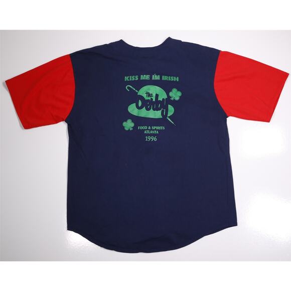 The Derby Pub Atlanta Vintage 1996 Button-Up Kiss me im Irish Shirt by Logo 7 XL - Picture 7 of 8